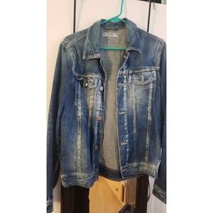 Acid wash jean jacket